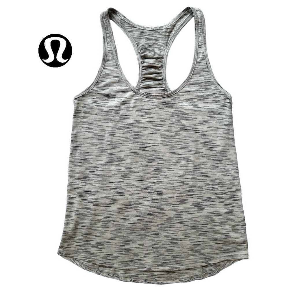 Lululemon Marbled Grey Racerback Sport Athletic Workout Tank Size M?